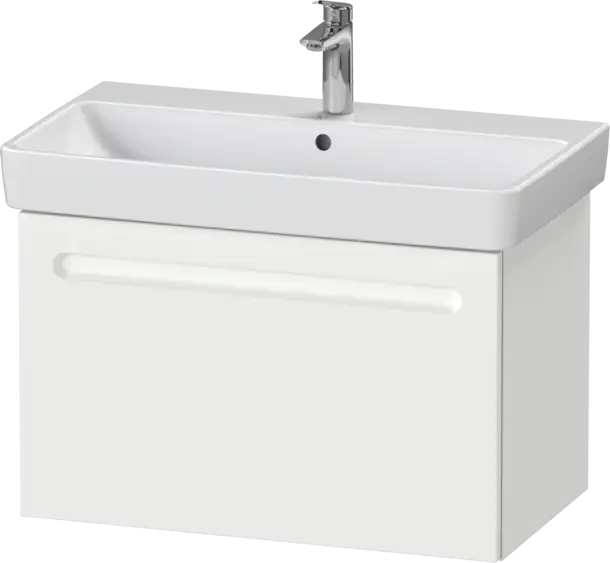 Duravit No.1 Vanity cabinet with sink  31 1/2 " x 17 3/4 " x 25 5/8 ", Number of drawers: 1, with Overflow, White Matte