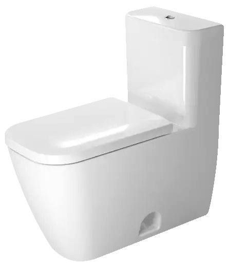 Duravit-Happy D.2 One Piece Toilet  0.92/1.32 GPF, with Slow Close, Removable Seat, Trip lever placement: Top