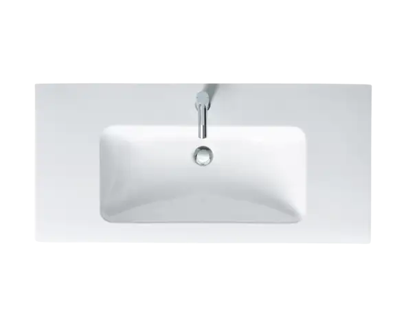 Duravit-ME by Starck Wall Mounted Sink  40 1/2 " x 19 1/4 ", with Overflow, 1 x Faucet hole, White High Gloss