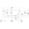 Duravit- Cape Cod Soaking Bathtub with Center Drain in White