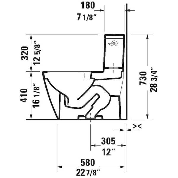 D-Neo One Piece Toilet, Rimless  0.8/1.28 GPF, with Slow Close, Removable Seat, Trip lever placement: Right